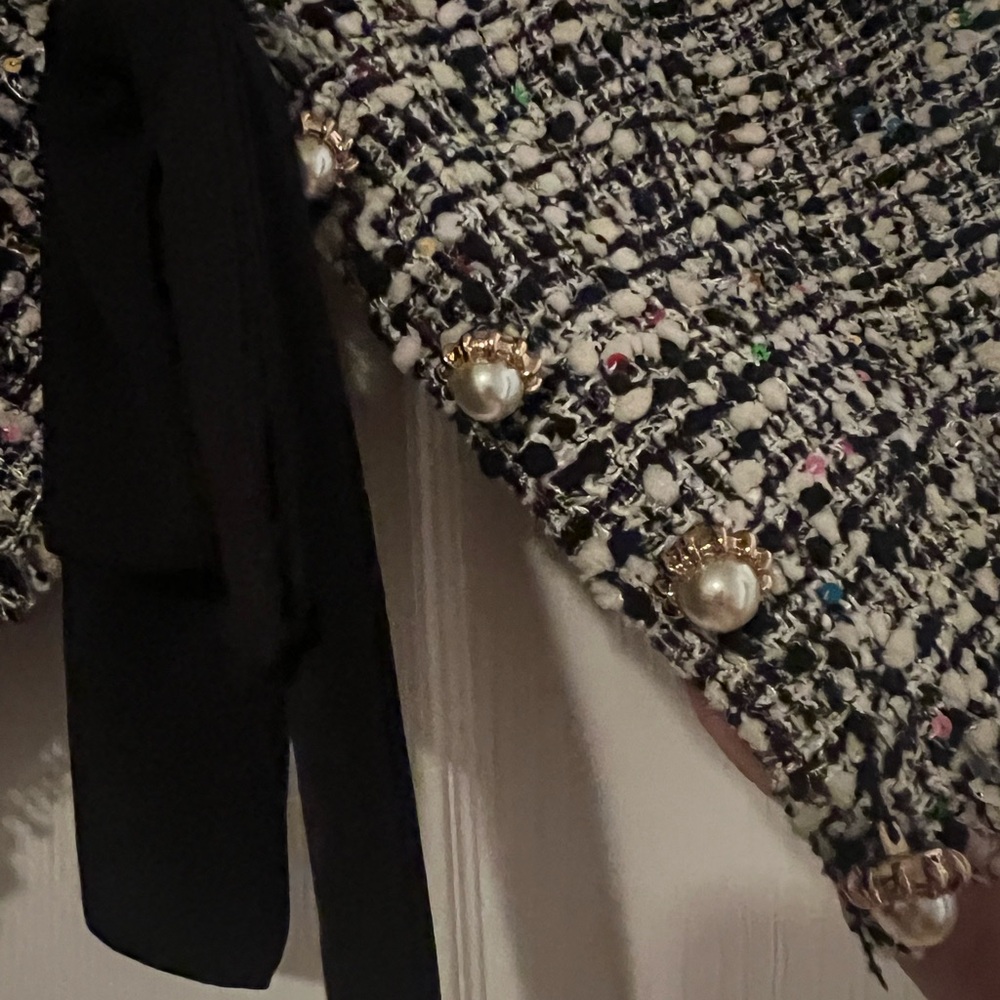 Edward Achour Paris Tweed Vest Size Small - Picture 4 of 8